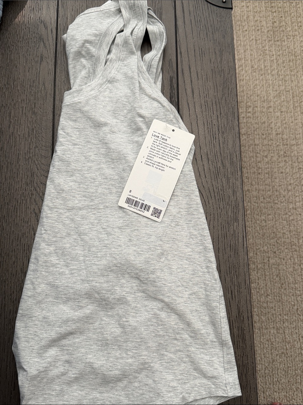 lululemon athletica Light Gray Racerback Tank Top